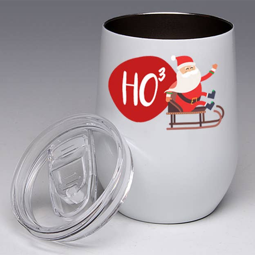 HO3 (Ho Ho Ho) Holiday Stemless Wine Glass Tumbler
