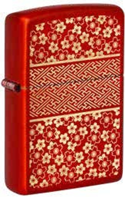 Zippo Kimono Inspired Design Metallic Red Lighter 