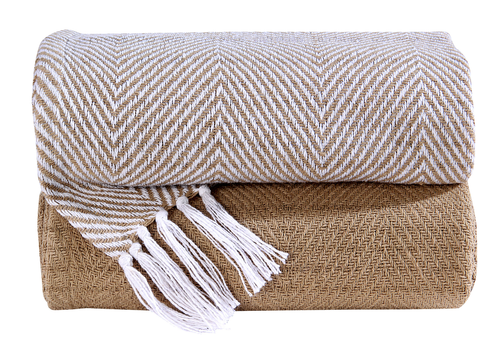 Handwoven 100% Cotton All Season Couch Chair Bed Decorative Throw Blankets Chevron
