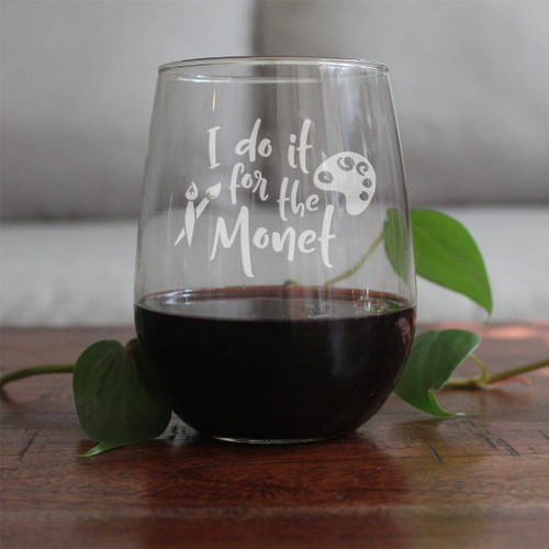 Monet Stemless Wine Glass - Artist Gifts and Decor