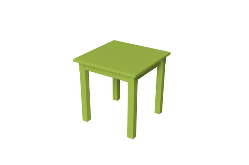 20" Lemongrass Green Solid Wood Square End Table