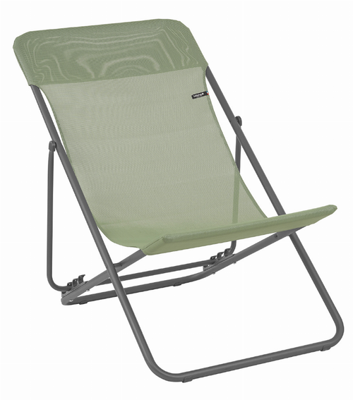 Set Of 2 Moss Green European Folding Beach Chairs