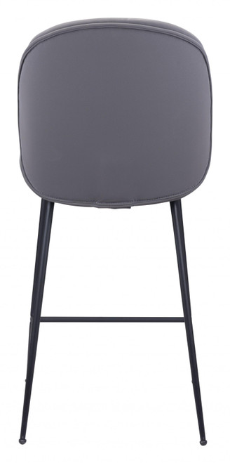 Contempo Gray Velvet Counter Height Chair