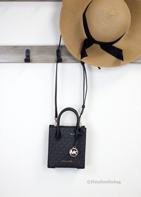 Michael Kors Mercer XS Black North South Crossbody Bag