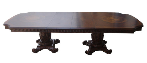 Homeroots Kitchen Wooden Top Cherry Dining Table, Cherry Finish, Wooden