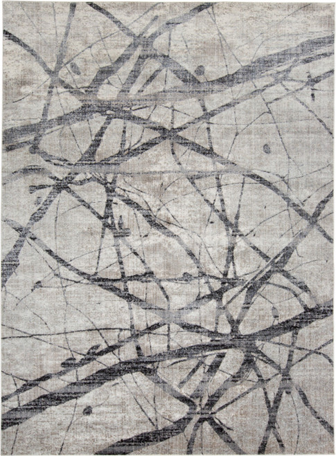 Homeroots Home Decor 10' x 14' Taupe, Gray and Ivory Abstract Stain Resistant Area Rug