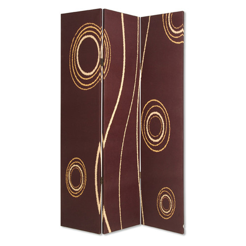 Homeroots Home Decor 1 x 48 x 72 3 Panel Screen, Multi Color, Wood Canvas