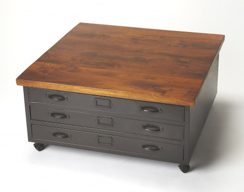Homeroots Living Room Industrial Chic Coffee Table