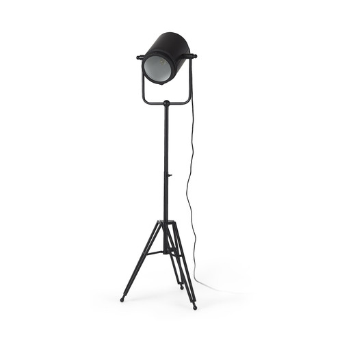 Homeroots Lighting 61" Black Movie Set Floor Lamp
