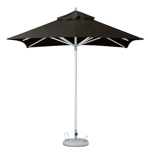 Homeroots Outdoors 8' Black Polyester Square Market Patio Umbrella