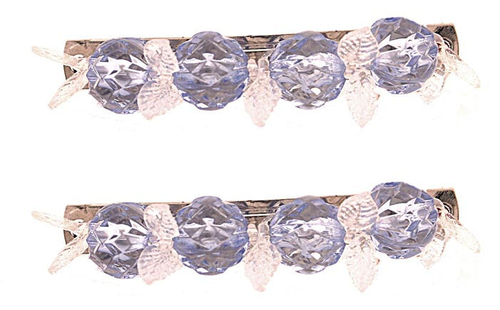 Crystal Beads Barrette Pair