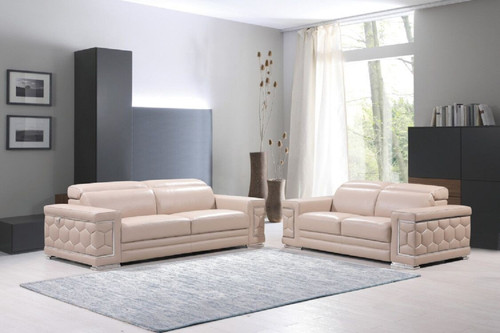 Homeroots Furniture Beige Sofa, Beige, 160 x 82 x 66 Inches