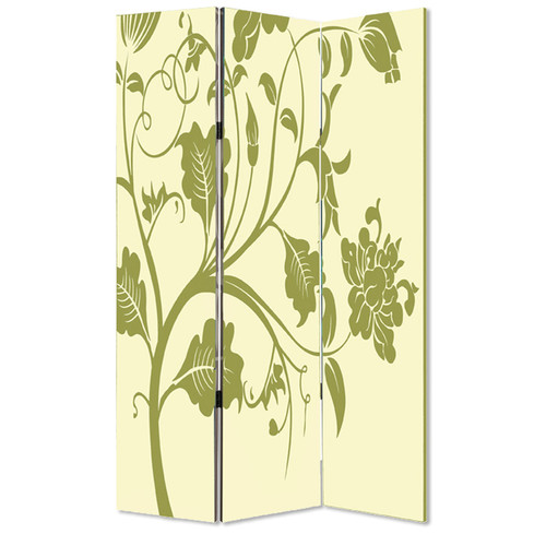 Homeroots Home Decor 1 x 48 x 72 3 Panel Wood Canvas Screen in Multi Color