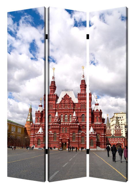 Homeroots 1" X 48" X 72" Home Decor 3 Panel Screen, Multi Color, Wood Canvas