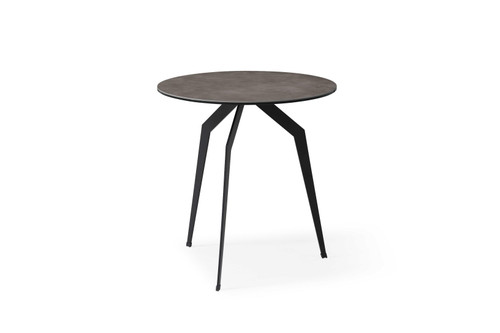 Homeroots Living Room 20" X 20" X 20" Black Ceramic Iron Side Table