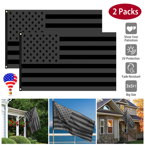 All Black American Flag 