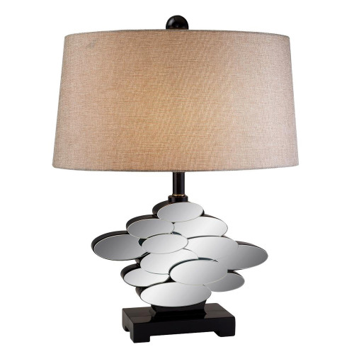 Homeroots Lighting Beautiful Bronzed Table Lamp with Glass Accents, Bronzed Finish