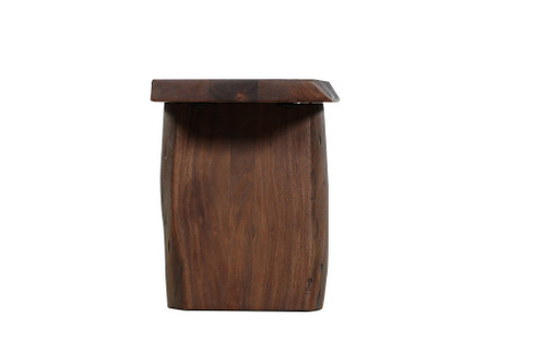 105" Brown Solid Wood Solid Wood Live Edge Dining Bench