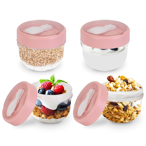 4Pcs Overnight Oats Containers 