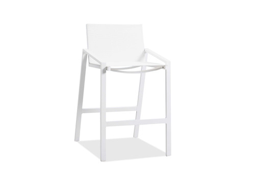 Homeroots Living Room Set of 2 White Stainless Steel Bar Stools, White, Set of 2