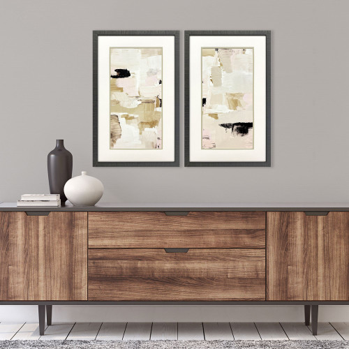 Set Of Two Morning Peace Brown Framed Wall Art