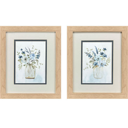 Set Of Two Petite And Sweet Brown Framed Wall Art