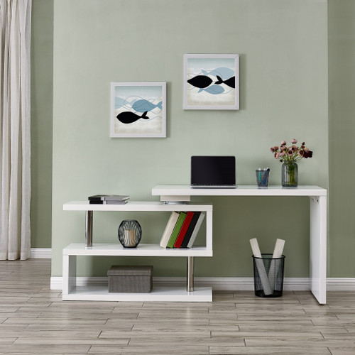 Homeroots Office White Multifunctional Desk