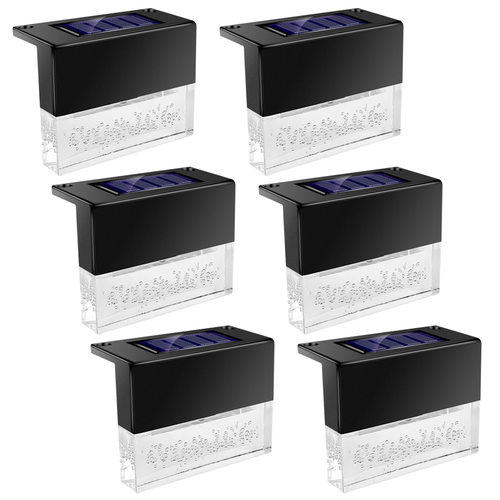 6Pcs Solar Powered Deck Lights 