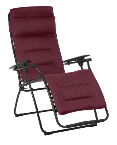 Homeroots Furniture 27.5" X 32.7" X 46" Bordeaux Powder Coated Recliner, Bordeaux Finish
