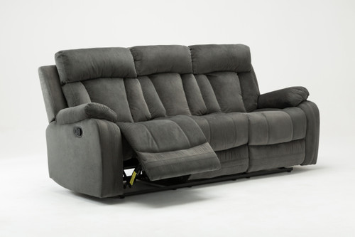 Homeroots Living Room 40" Modern Grey Fabric Sofa, Grey, Modern