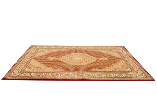 20' Red And Beige Oriental Runner Rug