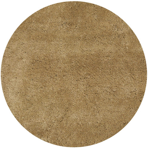 Homeroots Home Decor 6' Gold Round Indoor Shag Rug, Gold, Round