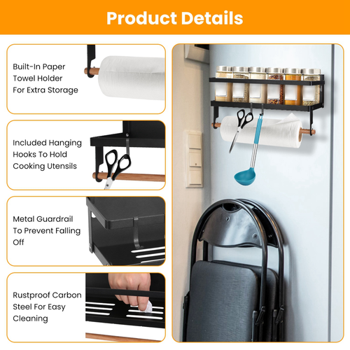 2Pcs Magnetic Spice Racks for Refrigerator 