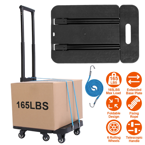 Folding Hand Truck Collapsible 165LBS Heavy Duty Luggage