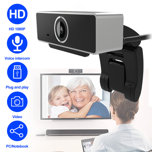 FHD 1080P Webcam USB PC Computer Webcam Auto Focus 