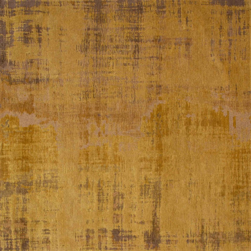 7' X 9' Yellow and Brown Abstract Non Skid Area Rug