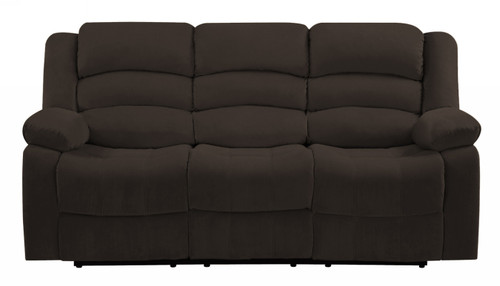 40" Contemporary Brown Fabric Sofa