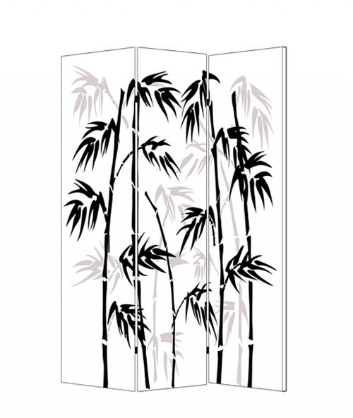 Homeroots 1" X 48" X 72" Home Decor Bamboo Leaf Screen, Multi Color, Wood Canvas
