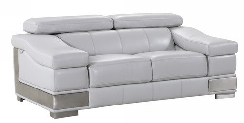Homeroots Furniture 31 to 39" Lovely Light Grey Loveseat