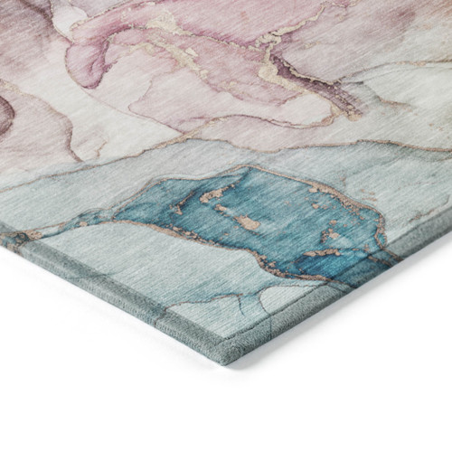 10' X 14' Abstract Washable Non Skid Indoor Outdoor Area Rug