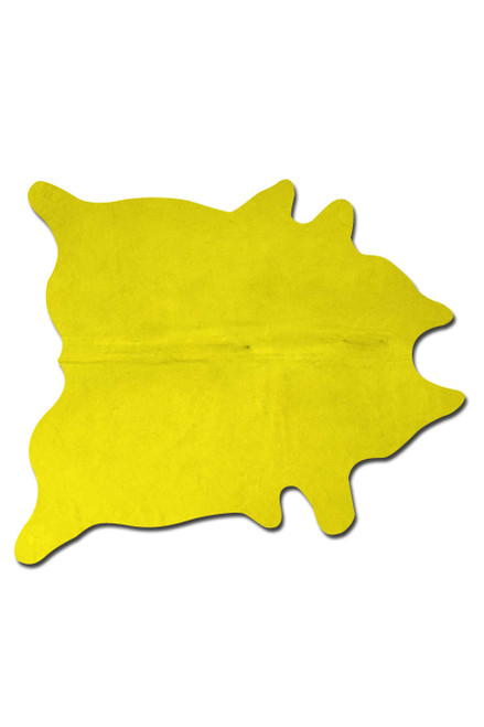 Homeroots Decor Yellow Cowhide Area Rug, 60 x 84 Inches