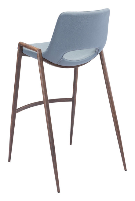 Homeroots Living Room Set of Two Gray Retro Modern Funk Bar Chairs