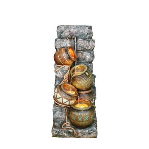 Homeroots Home Decor 43" Brown/Orange Polyresin Sculpture