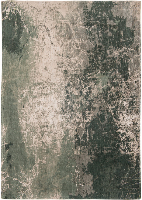 9' X 13' Beige and Green Abstract Non Skid Area Rug