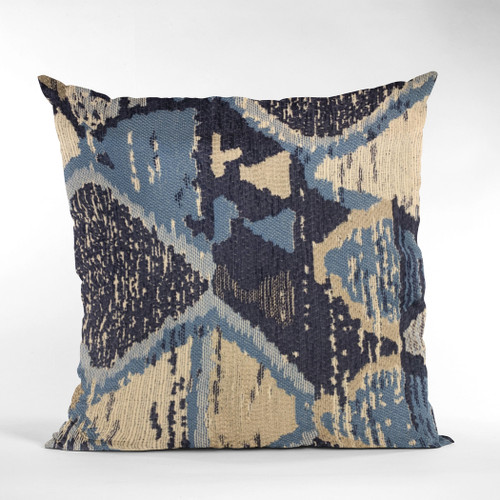 Plutus Blue Hidden Seas Abstract Luxury Throw Pillow