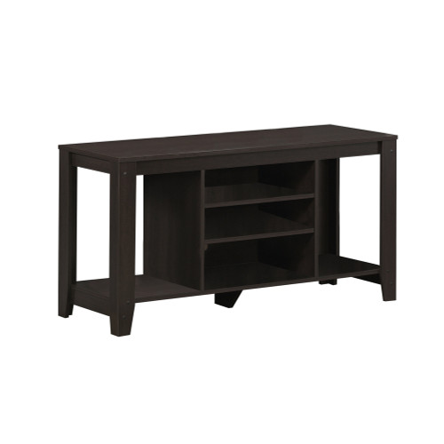 Homeroots Living Room 25" x 47.75" x 24.25" Cappuccino Particle Board TV Stand, Cappuccino, Particle Board