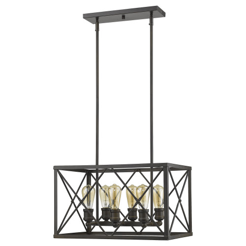 Homeroots Lighting Brooklyn 6-Light Oil-Rubbed Bronze Pendant