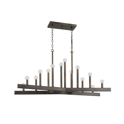 Homeroots Lighting Fallon 14-Light Oil-Rubbed Bronze Island Pendant