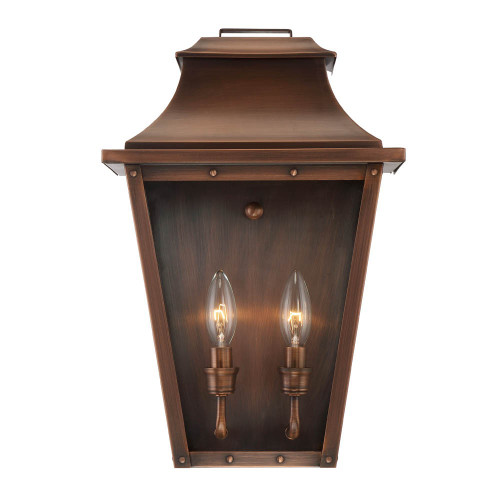 Homeroots Lighting Coventry 2-Light Pocket Wall Light, Copper Patina Finish