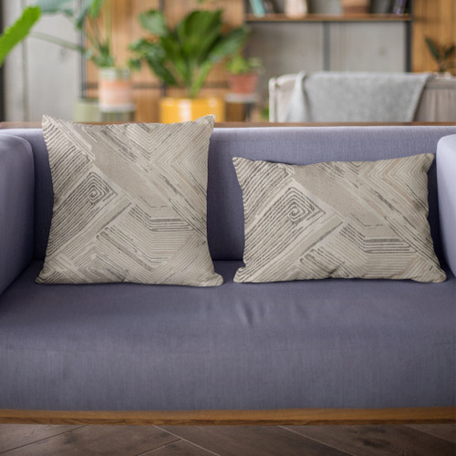 Plutus Brown Hidden Tour Abstract Luxury Throw Pillow